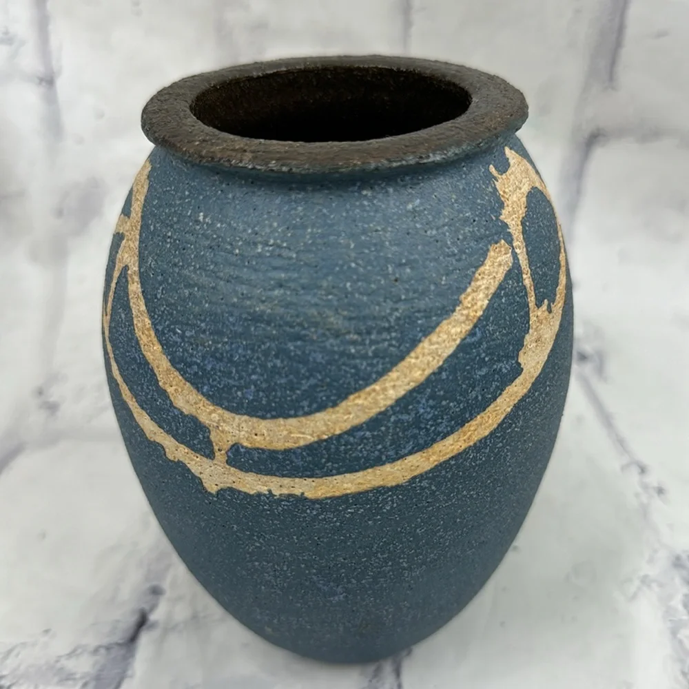 Studio Pottery Vase Artist Signed by 